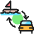 Transportation Ticket Boat Car Transfer Icon from Ultimate Colors Set
