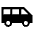 Airport Shuttle Fill Icon from Sharp Fill - Material Symbols Set