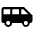 Airport Shuttle Fill Icon from Rounded Fill - Material Symbols Set