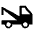 Auto Towing Icon from Sharp Line - Material Symbols Set