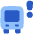 Bus Alert Icon from Plump Flat Set