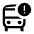 Bus Alert Icon from Sharp Line - Material Symbols Set