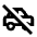 Car Off Icon from Outlined Line - Material Pro Set