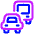 Commute Car Bus Icon from Plump Neon Set