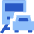 Commute Car Bus Icon from Sharp Flat Set