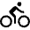 Directions Bike Fill Icon from Outlined Fill - Material Symbols Set
