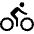 Directions Bike Icon from Rounded Line - Material Symbols Set