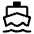 Directions Boat Icon from Rounded Line - Material Symbols Set