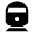 Directions Railway 2 Fill Icon from Outlined Fill - Material Symbols Set
