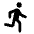 Directions Run Fill Icon from Rounded Fill - Material Pro Set