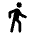 Directions Walk Fill Icon from Rounded Fill - Material Pro Set