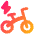 Electric Bicycle Icon from Plump Gradient Set