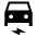 Electric Car Fill Icon from Sharp Fill - Material Symbols Set