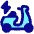 Electric Moped Icon from Plump Pop Set