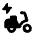 Electric Moped Fill Icon from Rounded Fill - Material Pro Set