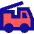 Firefighter Truck Icon from Sharp Pop Set