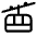 Gondola Lift Icon from Rounded Line - Material Symbols Set