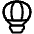 Hot Air Balloon Icon from Plump Line Set