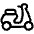 Motorcycle Courier Icon from Plump Line Set