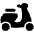 Motorcycle Courier Icon from Plump Solid Set