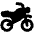 Motorcycle Side Icon from Plump Solid Set