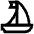Sail Boat Icon from Atlas Line Set