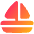 Sail Ship Icon from Plump Gradient Set