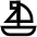 Sailing Boat Icon from Atlas Line Set