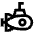 Submarine Travel Icon from Atlas Line Set