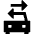 Swap Car Driving App Icon from Sharp Solid Set