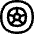Tire Car Icon from Flex Line Set