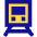 Train Front Icon from Sharp Pop Set
