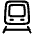 Train Front Icon from Plump Line Set