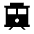 Trolley Cable Car Fill Icon from Sharp Fill - Material Symbols Set