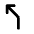 Turn Slight Left Fill Icon from Rounded Fill - Material Pro Set