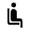 Airline Seat Recline Normal Icon from Outlined Line - Material Symbols Set