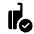 Carry On Bag Checked Fill Icon from Rounded Fill - Material Symbols Set