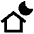 Night Shelter Icon from Sharp Line - Material Pro Set
