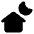 Night Shelter Fill Icon from Rounded Fill - Material Pro Set