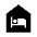 Night Shelter Fill Icon from Outlined Fill - Material Symbols Set