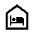 Night Shelter Icon from Outlined Line - Material Symbols Set