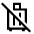 No Luggage Icon from Sharp Line - Material Symbols Set