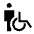Download free Wheelchair Pickup PNG, SVG vector icon from Sharp Line - Material Symbols set.