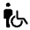 Wheelchair Pickup Icon from Rounded Line - Material Symbols Set