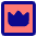 Crown Square Icon from Core Pop Set