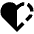 Half Heart Icon from Sharp Remix Set | Free Download as SVG Vector and Transparent PNG | Streamline icons