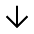 Arrow Downward Icon from Outlined Line - Material Symbols Set