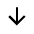 Arrow Downward Alt Icon from Sharp Line - Material Symbols Set