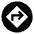 Assistant Direction Fill Icon from Sharp Fill - Material Symbols Set