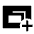 Desktop Landscape Add Fill Icon from Sharp Fill - Material Symbols Set